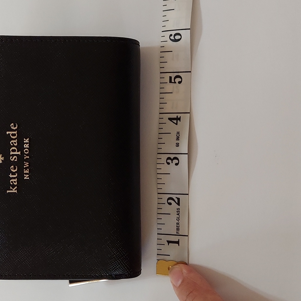 NWT Kate Spade NY Staci ifold Wallet Saffiano Leather Black - Picture 12 of 13